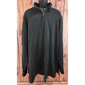 Polo Ralph Lauren 2XLT Gray 1/4 Zip Pullover Sweater Tall Long Mens